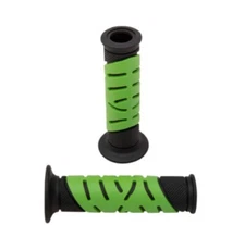 PRO GRIP "719" SUPERBIKE GRIPS DUAL COMPOUND MOTORCYCLE 7/8" OPEN-ENDS GREEN