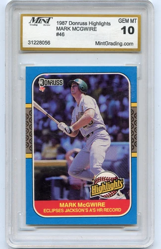 1987 DONRUSS HIGHLIGHTS #46 MARK McGWIRE "RC" OAKLAND A'S - MINT 10 GEM MT (056)