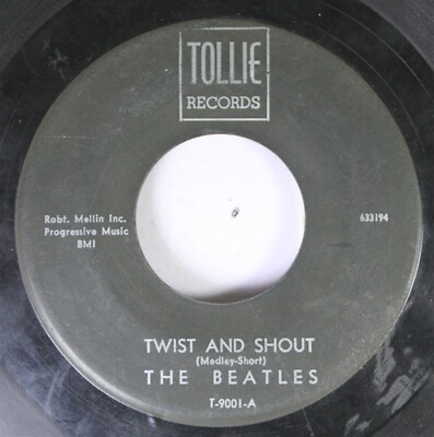 45 The Beatles - Twist And Shout / es Gibt Eine Stelle auf Schwarz Tollie Label