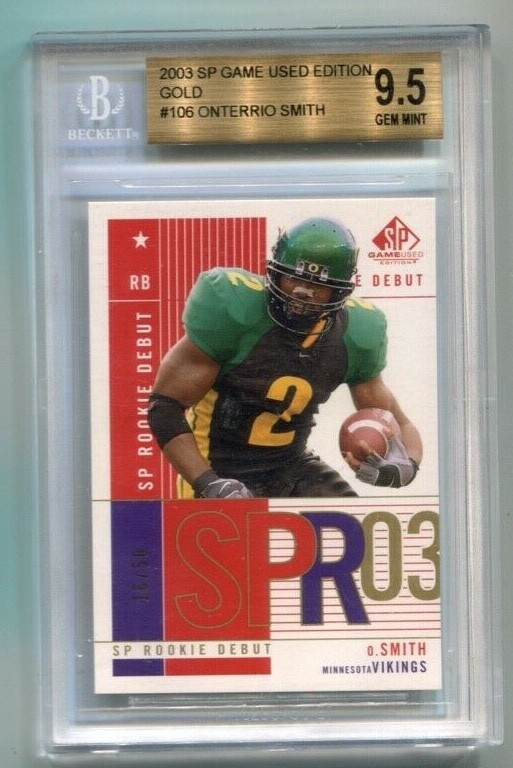 Onterrio Smith SP Game Used #106 Base