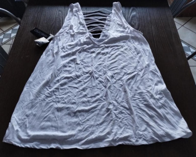 California Waves Artic White Beach Cover Up Dress Size S