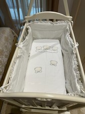 Culla bebè Scintilla marca MIBB, completa di materasso e lenzuolino