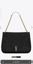 Saint Laurent Jamie 4.3 Black And Gold Leather Shoulder Bag New