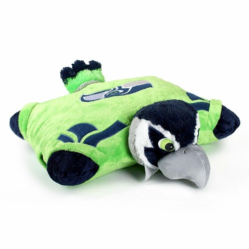 Almohada mascota grande de 18" de los Seattle Seahawks - nuevo diseño - NFL - Imagen 2 de 2