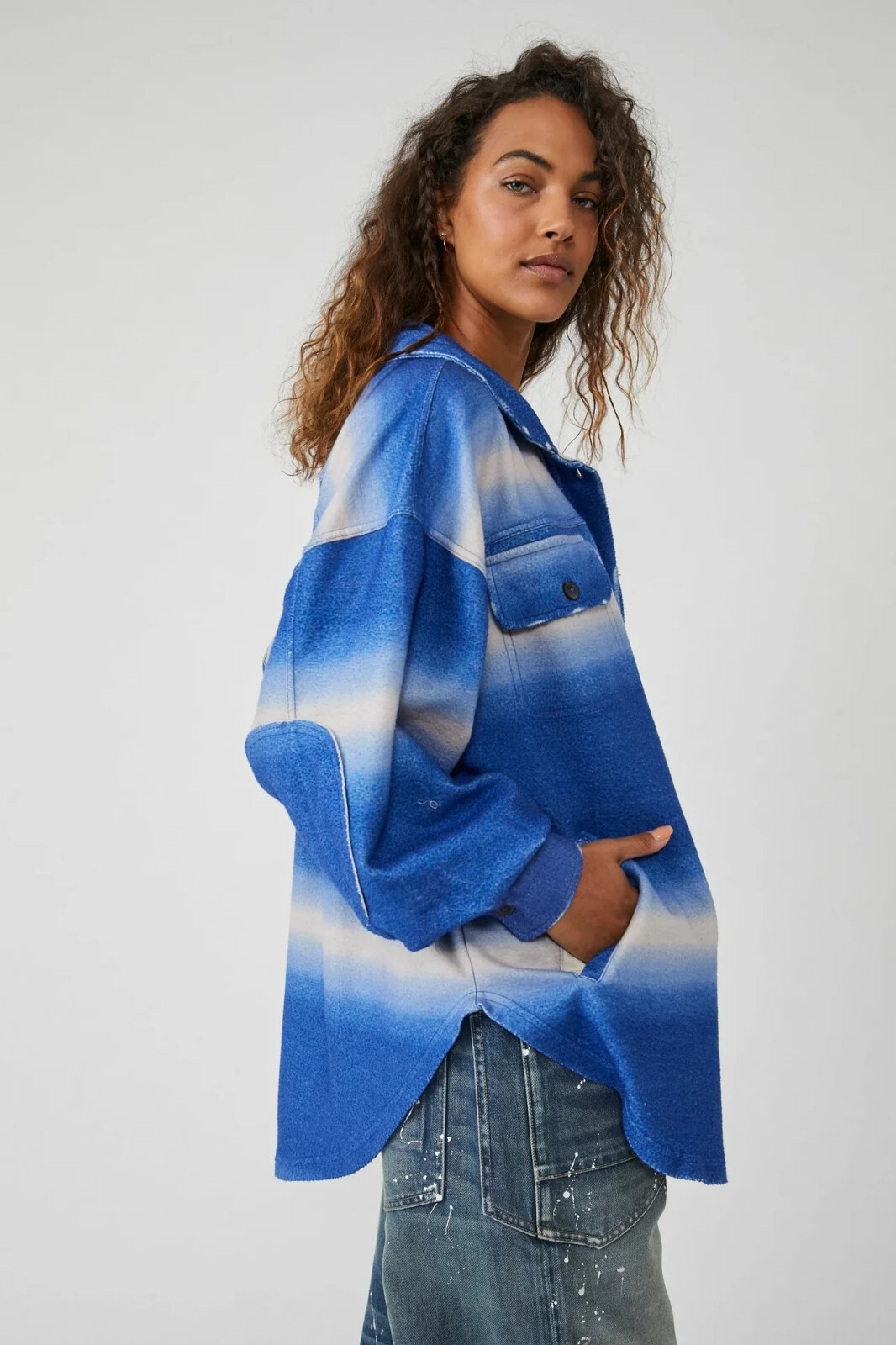 Free People Ruby Printed Jacket Oversized Shacket… - image 3