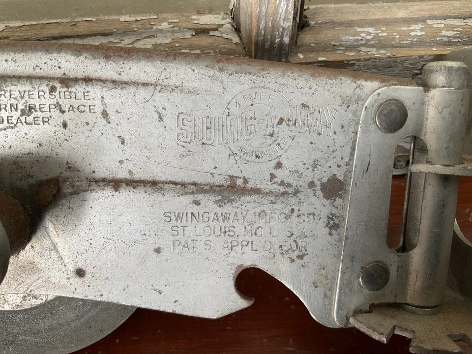 Vintage Swing-A-Way Knife Sharpener Red Handle With  Wall Mount - USA - Image 2 of 4