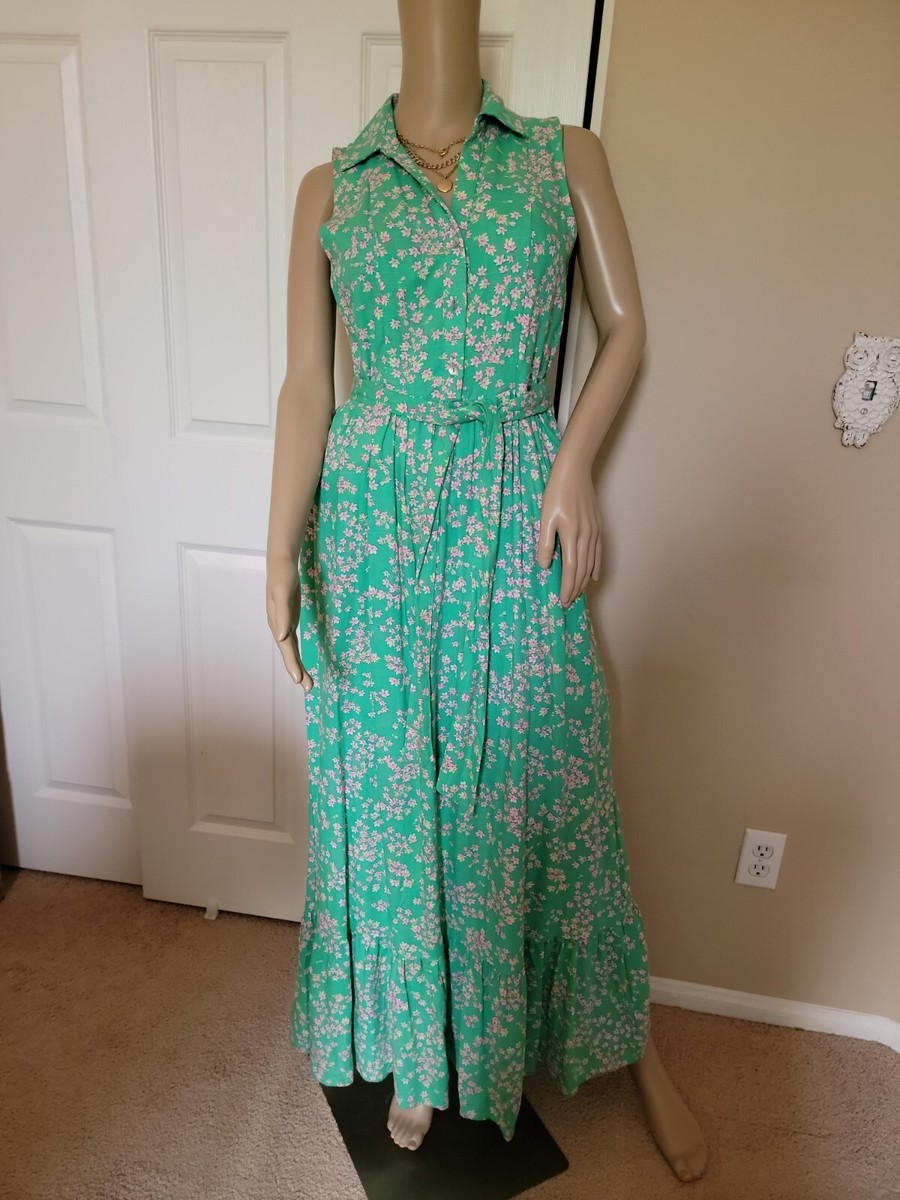 Draper James Green Floral Maxi Dress Size Small with pockets New | eBay Draper James Green Floral Maxi Dress Size Small with pockets New | eBay