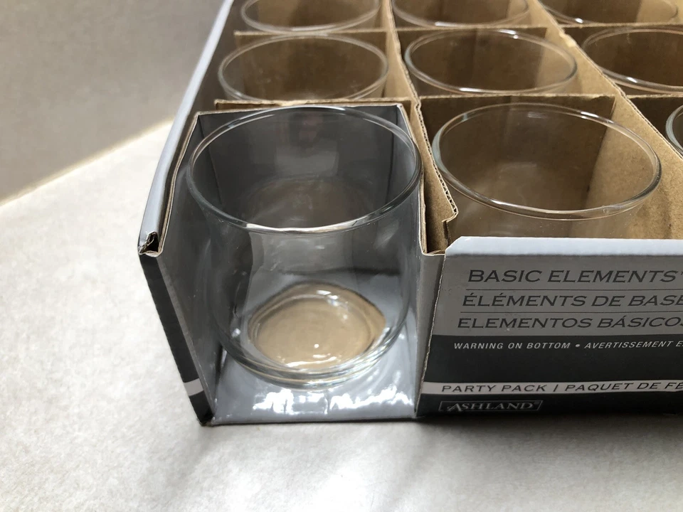 Ashland Basic Elements Glass SET OF 16 Candle Holders 2 3/4” New - Image 3 of 4