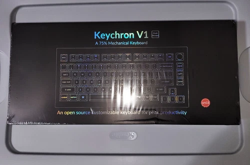 Keychron V1-C2 QMK Custom Mechanical Keyboard - Assembled Knob -Frosted Black