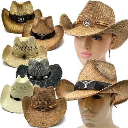 Western Cowboy Cowgirl Hat Men Women 