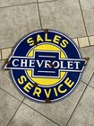 antique -vintage look 30’s Style Chevrolet Dealer Sales Service Sign