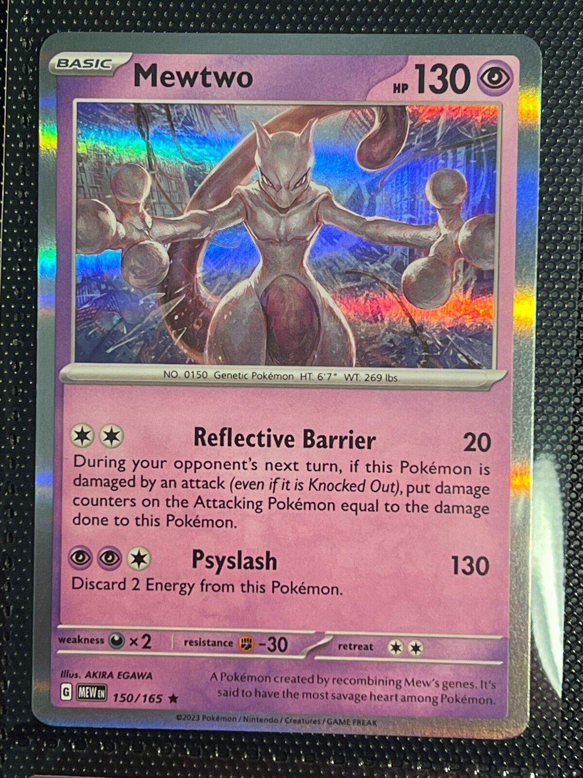 Mewtwo Holo - Scarlet & Violet 151 - MEWEN Pokémon card 150/165