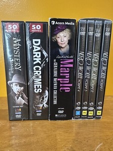 MYSTERY / THRILLER LOT OF 44 POPULAR DVDs -Agatha Christie, Nero Wolfe, more
