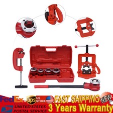 Pipe Threader Ratchet Typeand5 Dies Set Pipe Cutter Threading Tool 1/2" Up to 2"