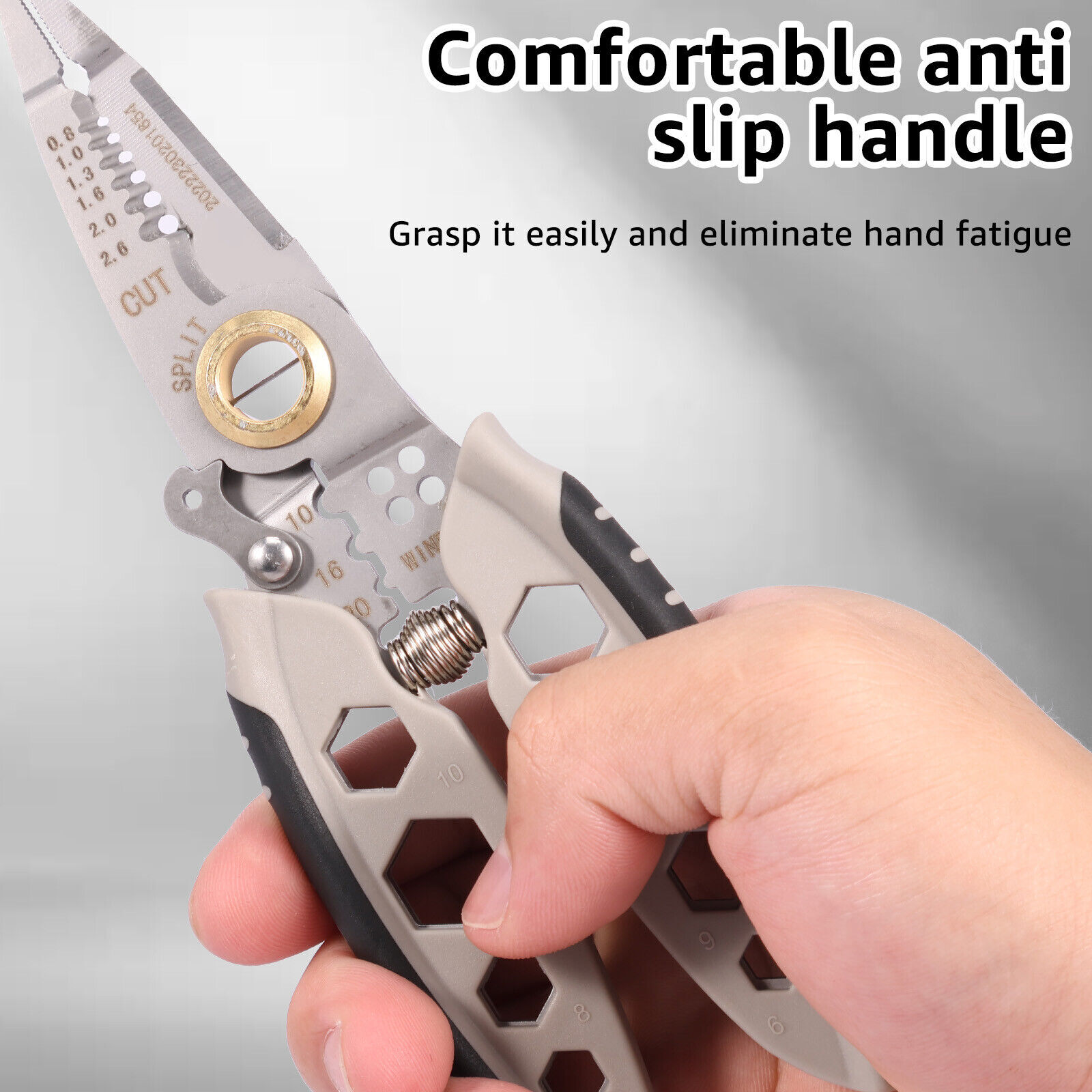 1/2Pcs Wire Stripper 7 inch Multipurpose Stripping Tool Steel Wire