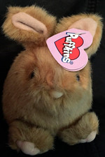 vintage 90's Puffkins Bunny plush brown stuffed animal with Tag