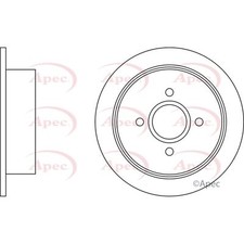 2x Brake Discs Solid For Ford Escort MK6 1.6 16V XR3i Apec Red Rear 5025951