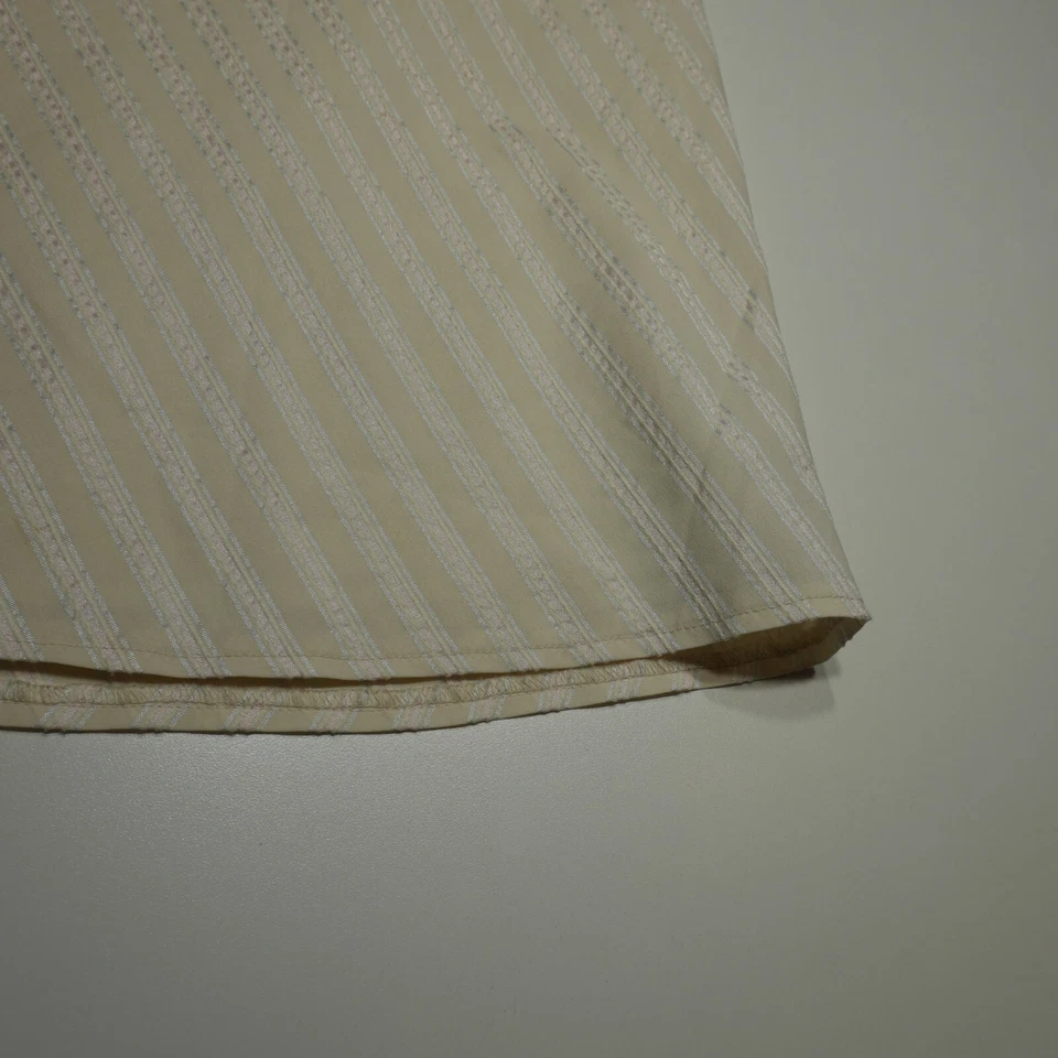 Falda Harve Benard Línea A Talla 16 Blanco Crema Diagonal Rayas Elastizada tiro Alto Foto 3 de 4