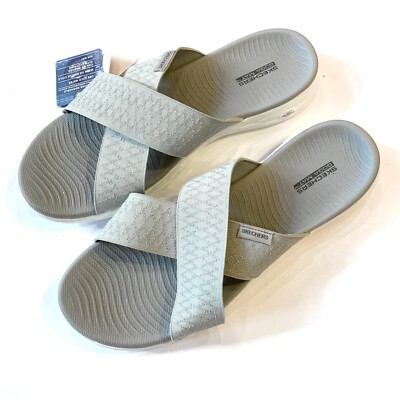 Skechers On The Go 600 Glistening Women's Slide Sandal Silver