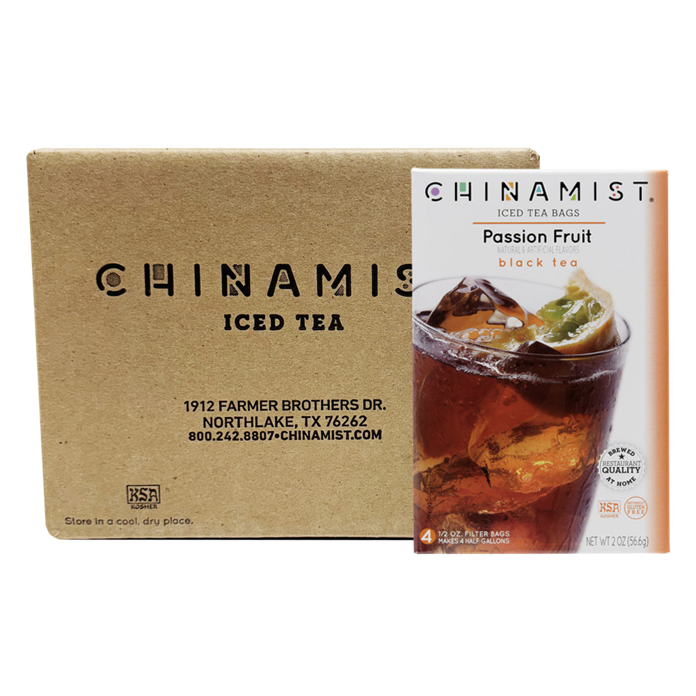 China Mist Passion Fruit Iced Tea Bags, 4-Count Box, 6-Pack