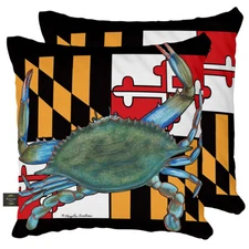 Maryland Crab Everyday Pillow 17" x 17" Briarwood Lane