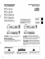 Pioneer PD-S601/501 Anleitung