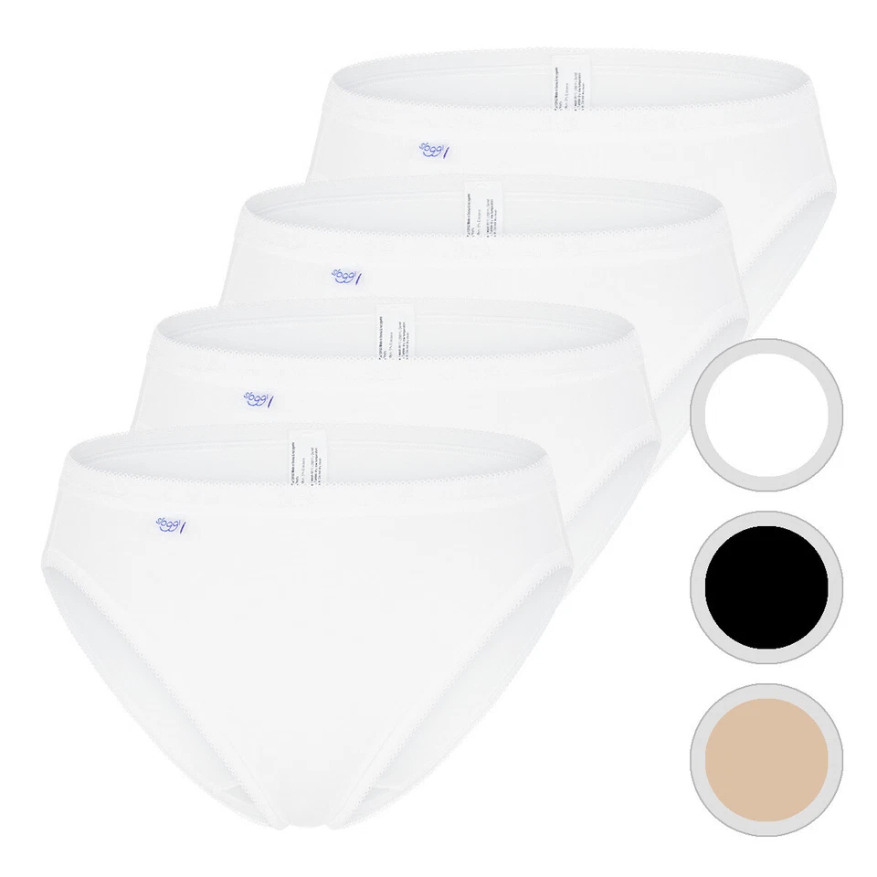 4er Spar-Pack - Sloggi - Basic+ - Damen Slip - Tai - Unterhose - Baumwolle