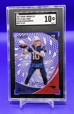 Mac Jones 2021 Panini Chronicles #CVR12 Clear Vision Rookie Red RC 79/199 SGC 10