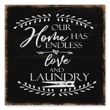 Endless love and Laundry Rustic Looking Inspiration Wood Sign B3-12120061051