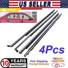 Door Belt Molding Weatherstrip Set Fit Toyota Corolla 1995 1996-2001 2002 Black