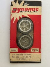 Dynamic Models 686 Drag Tire  Wheel 1 pair for 1/24 scale slot cars NIB