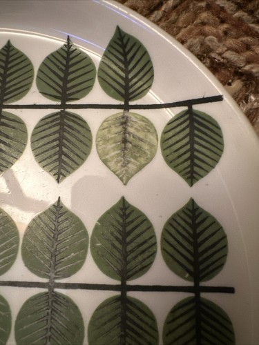 6 Salad Plates - Berså (Bersa) - Stig Lindberg - Gustavsberg - Green Leafs - Picture 8 of 19