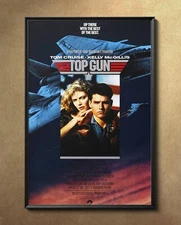 Top Gun Tom Cruise Kelly McGillis 1986 Movie Poster 24"x36" Glossy Unframed 8673