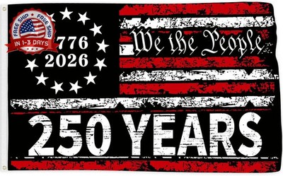 Probsin 250th Anniversary Flag 3x5 Ft 250 Years Anniversary 1776-2026 We the Peo