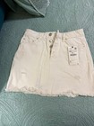 Zara Women's White Denim Mini Skirt Button Fly Size XS — photo 1
