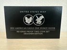 2021 REVERSE PROOF AMERICAN SILVER EAGLE TWO COIN SET