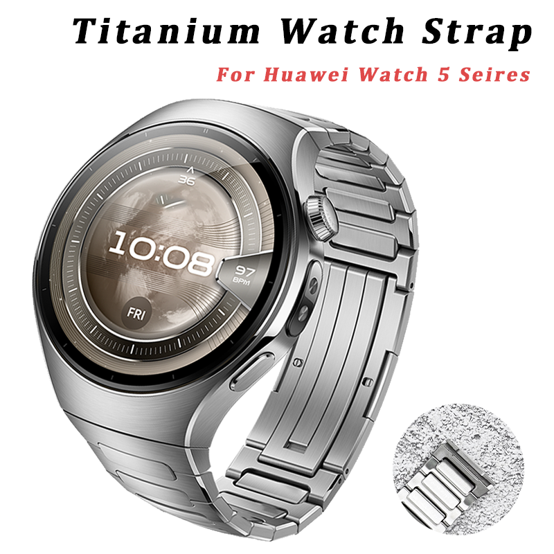 Luxury Titanium No Gaps Bracelet Strap For Huawei Watch 5 42mm