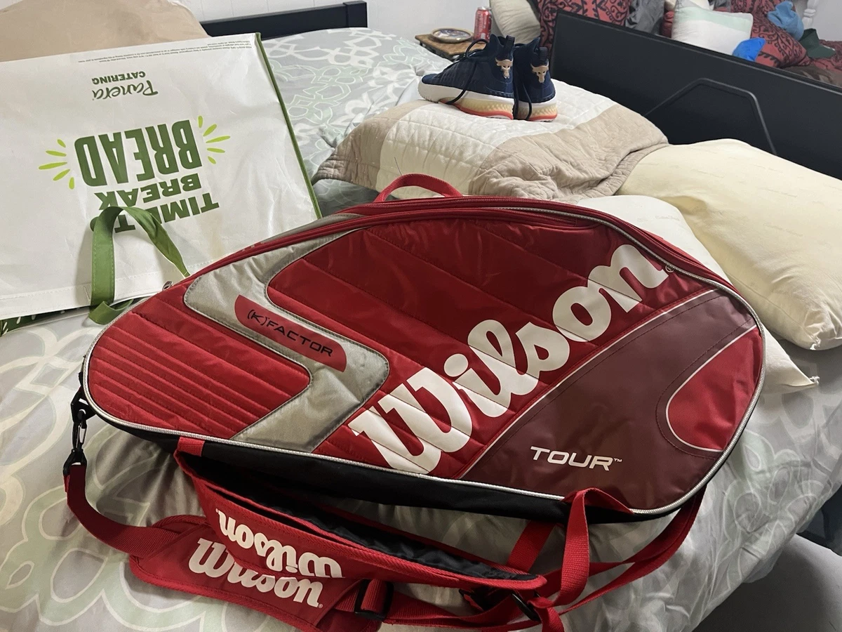 Housse De Raquette Wilson K-Factor - 71 Cm, Sac à Bandoulière Rouge
