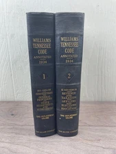 Annotated Code of Tennessee 1934 Williams 1943 Replacement Volumes Law Michie