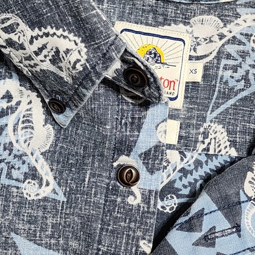 Surf Pendleton Reyn Spooner chemise hawaïenne XS bleu manches courtes poche cheval de mer - Photo 4/11