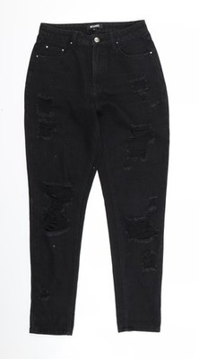 misguided Damen Skinny Jeans schwarz Größe 8 L26 in