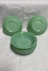 VINTAGE JADITE. FireKing Glass Bowls Set of 6, Oven Safe w/LOGO