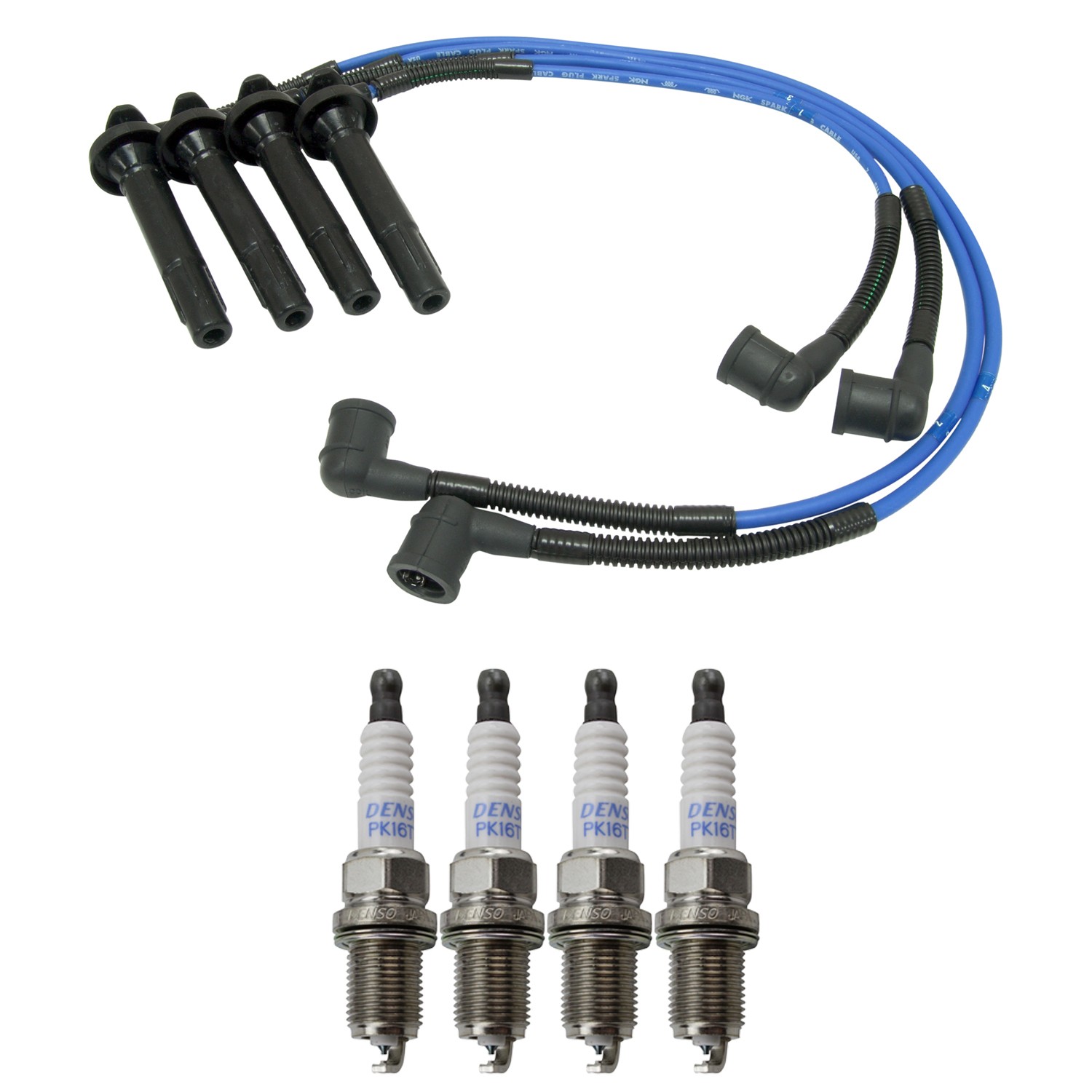 NGK Wire Set  Denso 4 Platinum TT Spark Plugs Kit for Forester Impreza 9-2X H4