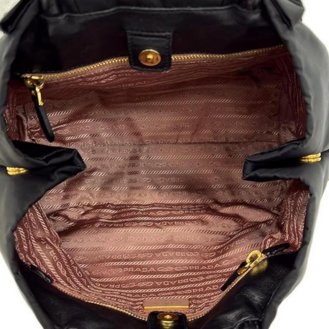 PRADA Tote Bag Black Leather thumbnail 6