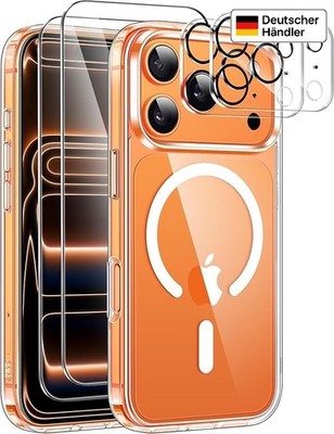 MagSafe Hülle für iPhone 17 Pro Schutzglas Panzerfolie Display Kamera Case 5in1