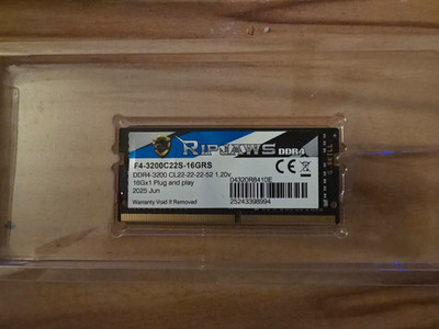 G.Skill Ripjaws F4-3200C22S-16GRS 16GB DDR4 3200 MHz ~D~
