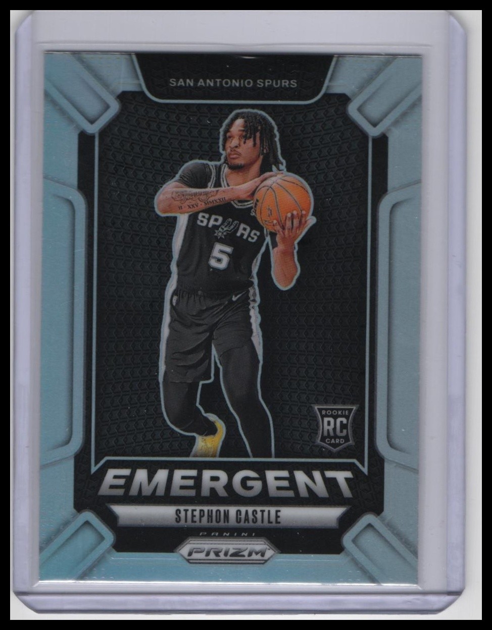 2024-25 Panini Prizm #29 Stephon Castle Emergent Prizms Silver