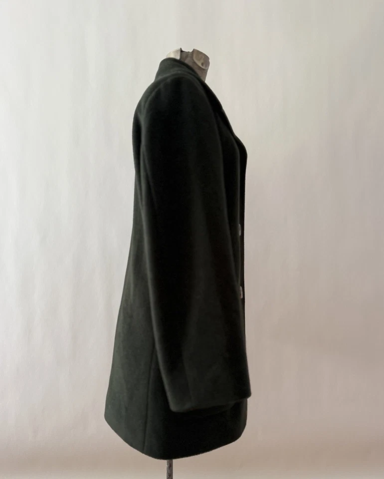 Jil Sander Green Mohair Wool Coat - Image 3 of 4