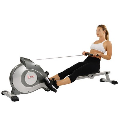 Portable Magnetic Rowing Machine with LCD Monitor 8 Resistance cushioned seat
