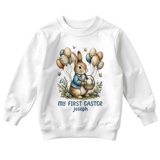Personalised My First Easter Kids Sweatshirt Custom Bunny Clothes